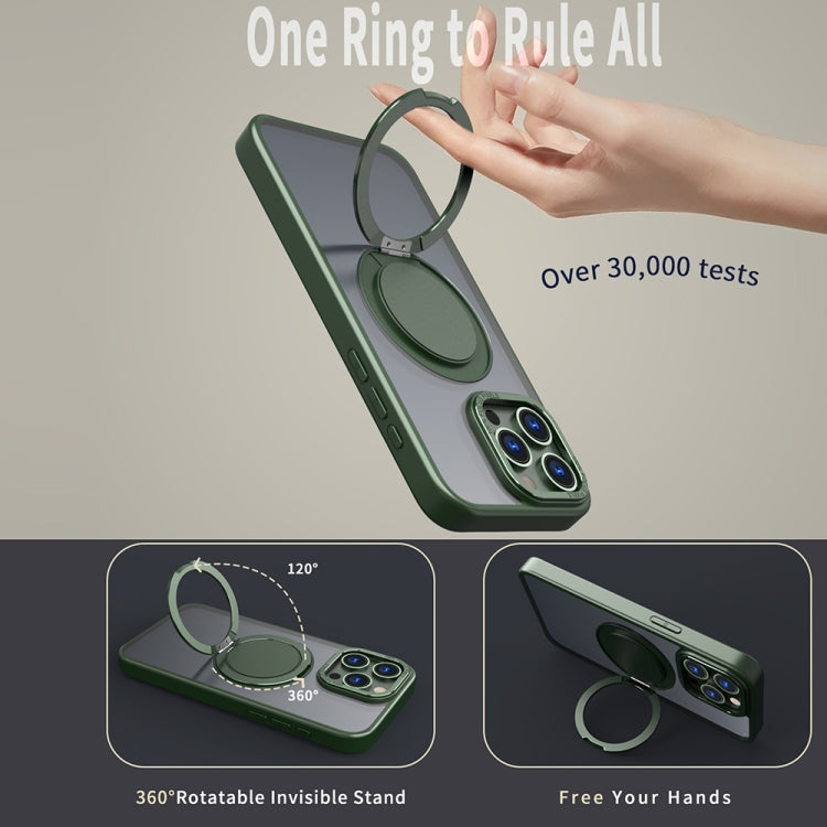 For iPhone 13 Pro 360-degree Rotating MagSafe Magnetic Holder Phone Case(Green) - iPhone 13 Pro Cases by PMC Jewellery | Online Shopping South Africa | PMC Jewellery