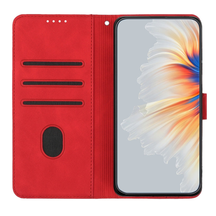 For Google Pixel 9 Pro Heart Pattern Skin Feel Leather Phone Case(Red) - Google Cases by PMC TechLife | Online Shopping South Africa | PMC TechLife | Buy Now Pay Later Mobicred