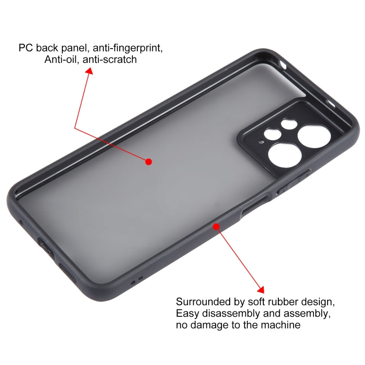 For Xiaomi Redmi Note 12 4G Fine Pore Matte Black TPU + PC Phone Case - Xiaomi Cases by PMC Jewellery | Online Shopping South Africa | PMC Jewellery | Buy Now Pay Later Mobicred