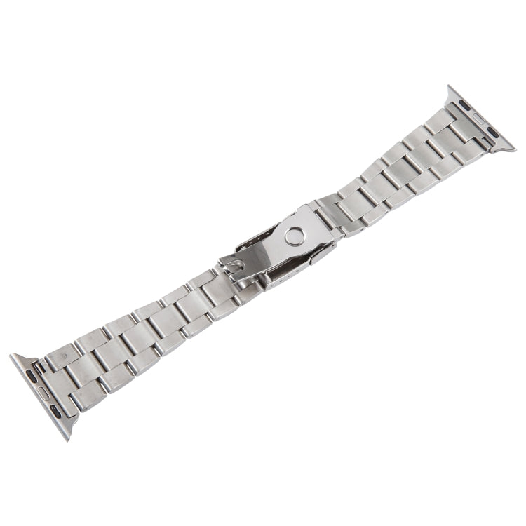 For Apple Watch Series 4 44mm Three-Bead Stainless Steel Watch Band(Silver) - free shipping - PMC TechLife - Order now!