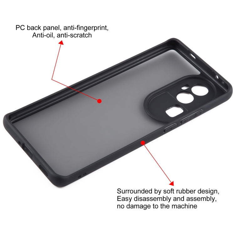 For OPPO Reno10 Pro+ Fine Pore Matte Black TPU + PC Phone Case - OPPO Cases by PMC TechLife | Online Shopping South Africa | PMC TechLife | Buy Now Pay Later Mobicred