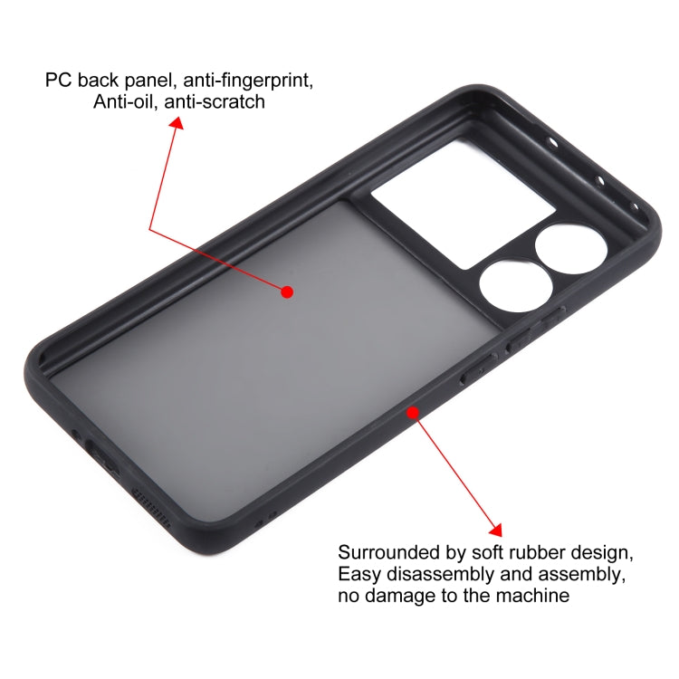 For Realme GT5 Matte Black TPU + PC Phone Case - Realme Cases by PMC Jewellery | Online Shopping South Africa | PMC Jewellery | Buy Now Pay Later Mobicred