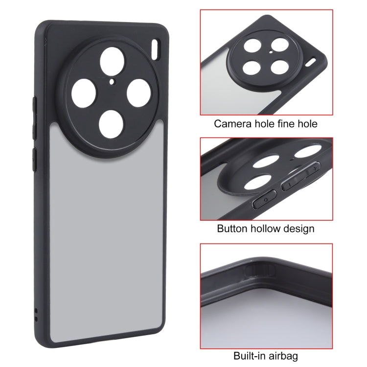 For vivo X100 Pro Fine Pore Matte Black TPU + PC Phone Case - vivo Cases by PMC TechLife | Online Shopping South Africa | PMC TechLife | Buy Now Pay Later Mobicred