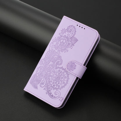 For Huawei Pura 70 Pro/70 Pro+ Datura Flower Embossed Flip Leather Phone Case(Purple) - Huawei Cases by PMC Jewellery | Online Shopping South Africa | PMC Jewellery | Buy Now Pay Later Mobicred