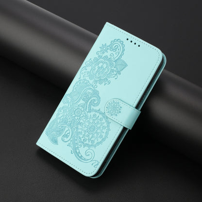 For Huawei Pura 70 Datura Flower Embossed Flip Leather Phone Case(Light blue) - Huawei Cases by PMC Jewellery | Online Shopping South Africa | PMC Jewellery | Buy Now Pay Later Mobicred