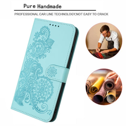 For Huawei Pura 70 Datura Flower Embossed Flip Leather Phone Case(Light blue) - Huawei Cases by PMC Jewellery | Online Shopping South Africa | PMC Jewellery | Buy Now Pay Later Mobicred