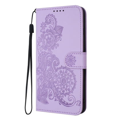 For Google Pixel 9 Pro Datura Flower Embossed Flip Leather Phone Case(Purple) - Google Cases by PMC Jewellery | Online Shopping South Africa | PMC Jewellery | Buy Now Pay Later Mobicred