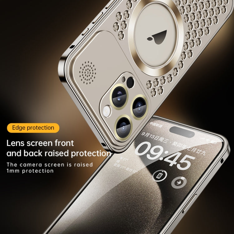 For iPhone 13 Pro Spring Buckle MagSafe Magnetic Metal Aromatherapy Phone Case(Black) - iPhone 13 Pro Cases by PMC TechLife | Online Shopping South Africa | PMC TechLife