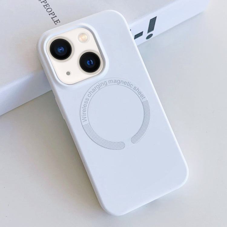 For iPhone 13 MagSafe Magnetic Liquid Silicone Phone Case(White) - iPhone 13 Cases by PMC Jewellery | Online Shopping South Africa | PMC Jewellery