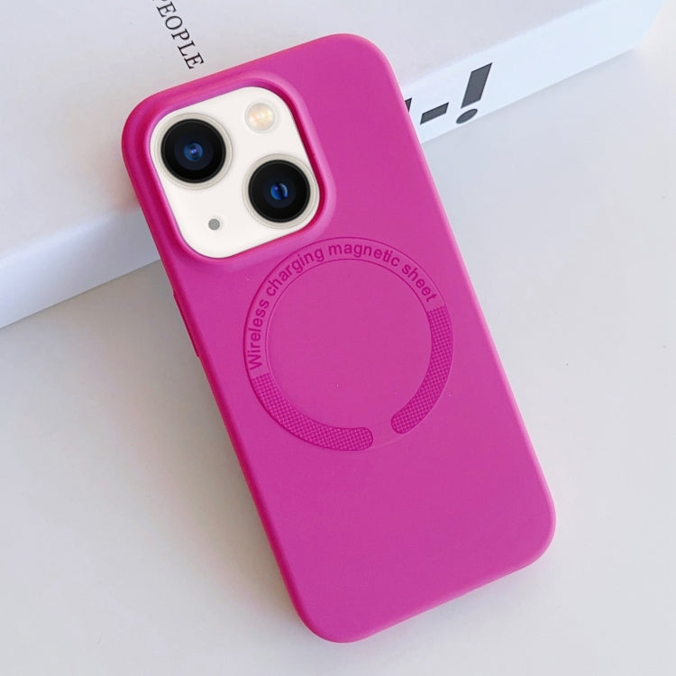For iPhone 14 Plus MagSafe Magnetic Liquid Silicone Phone Case(Rose Red) - free shipping - PMC TechLife - Order now!