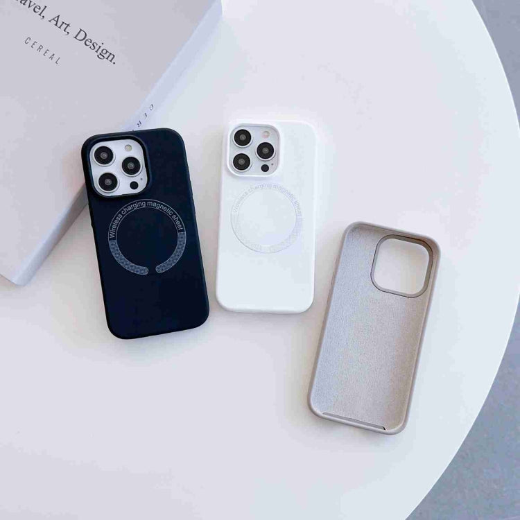 For iPhone 15 Pro MagSafe Magnetic Liquid Silicone Phone Case(White) - iPhone 15 Pro Cases by PMC TechLife | Online Shopping South Africa | PMC TechLife | Buy Now Pay Later Mobicred