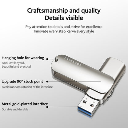 Teclast Leishen Plus Series USB3.0 Twister Flash Drive, Memory:32GB(Silver) - USB Flash Drives by TECLAST | Online Shopping South Africa | PMC Jewellery | Buy Now Pay Later Mobicred