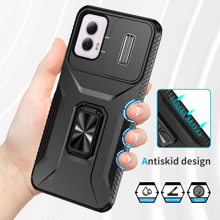 For Motorola Moto G Power 2024 Sliding Camshield Holder Phone Case(Black) - free shipping - PMC Jewellery - Order now!