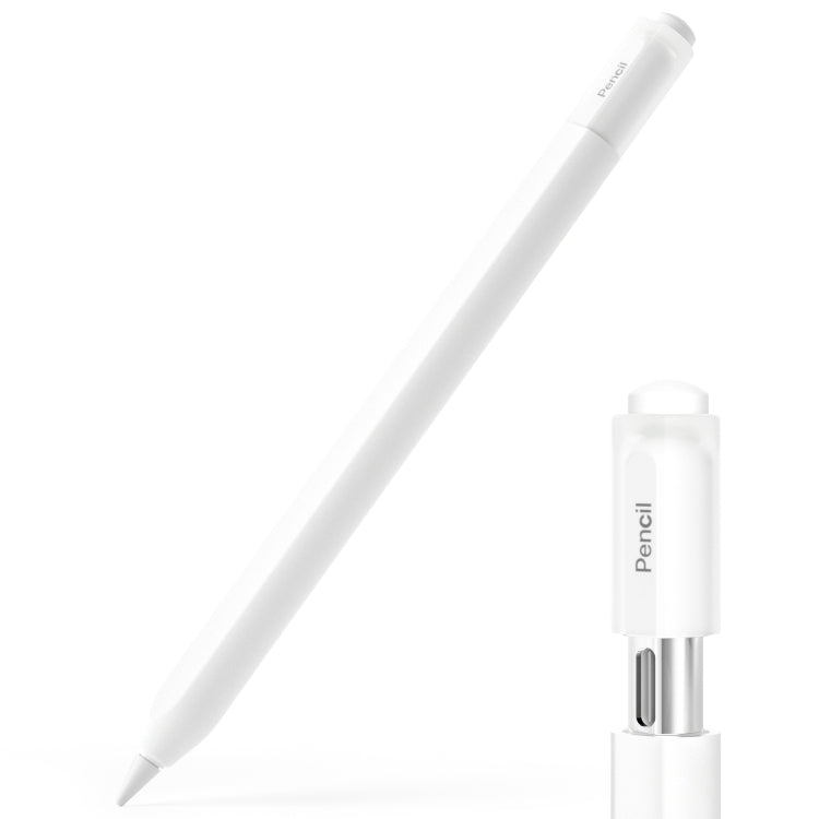 For Apple Pencil (USB-C) Transparent Jelly Stylus Protective Cover(White) - Pencil Accessories by PMC Jewellery | Online Shopping South Africa | PMC Jewellery | Buy Now Pay Later Mobicred