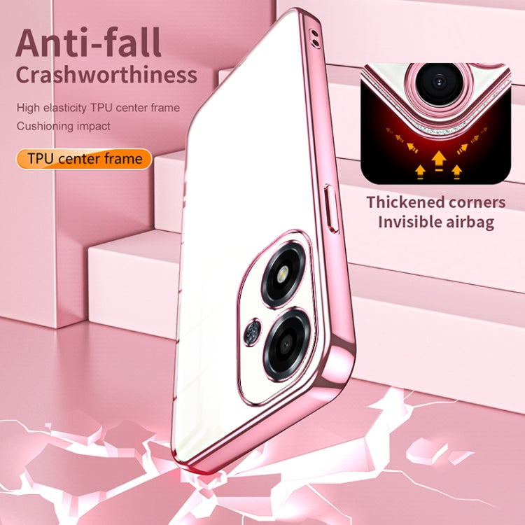 For OPPO A2m Transparent Plating Fine Hole Phone Case(Green) - OPPO Cases by PMC TechLife | Online Shopping South Africa | PMC TechLife | Buy Now Pay Later Mobicred