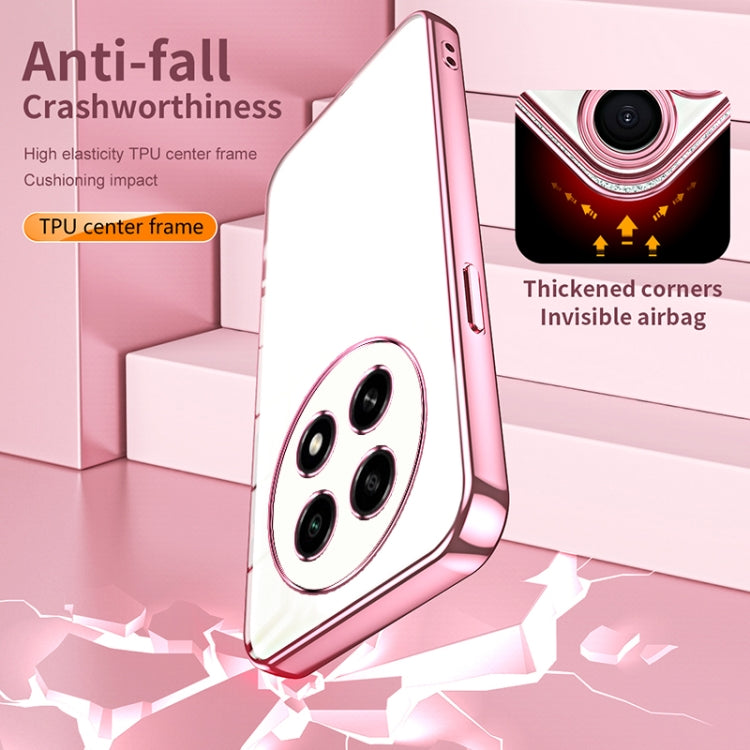 For OPPO A2 Pro Transparent Plating Fine Hole Phone Case(Purple) - A2 Pro Cases by PMC TechLife | Online Shopping South Africa | PMC TechLife | Buy Now Pay Later Mobicred