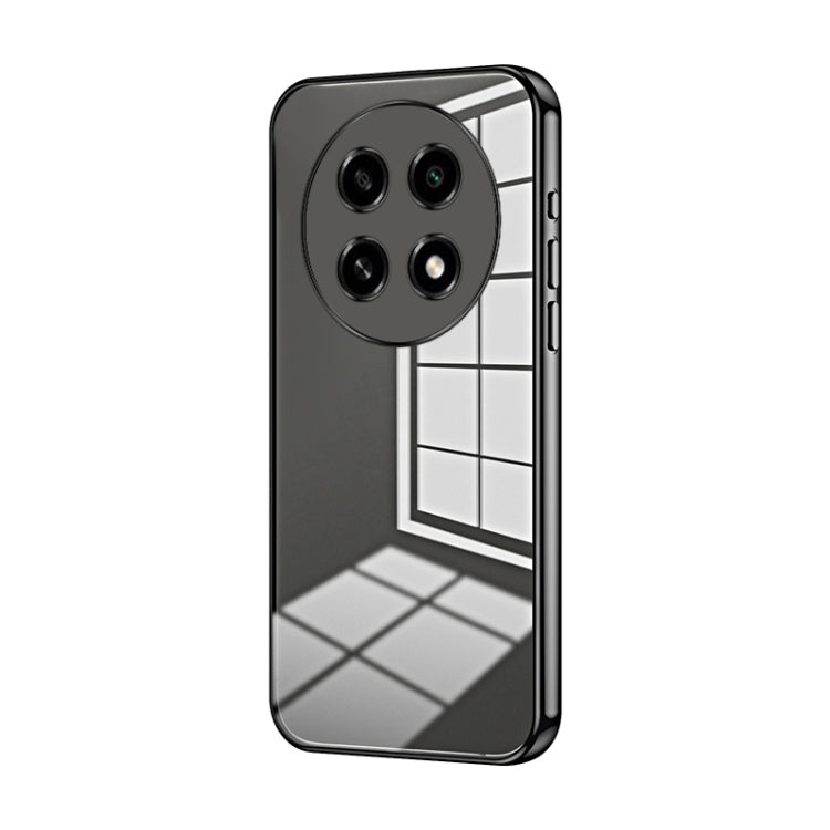 For OPPO A2 Pro Transparent Plating Fine Hole Phone Case(Black) - A2 Pro Cases by PMC TechLife | Online Shopping South Africa | PMC TechLife | Buy Now Pay Later Mobicred
