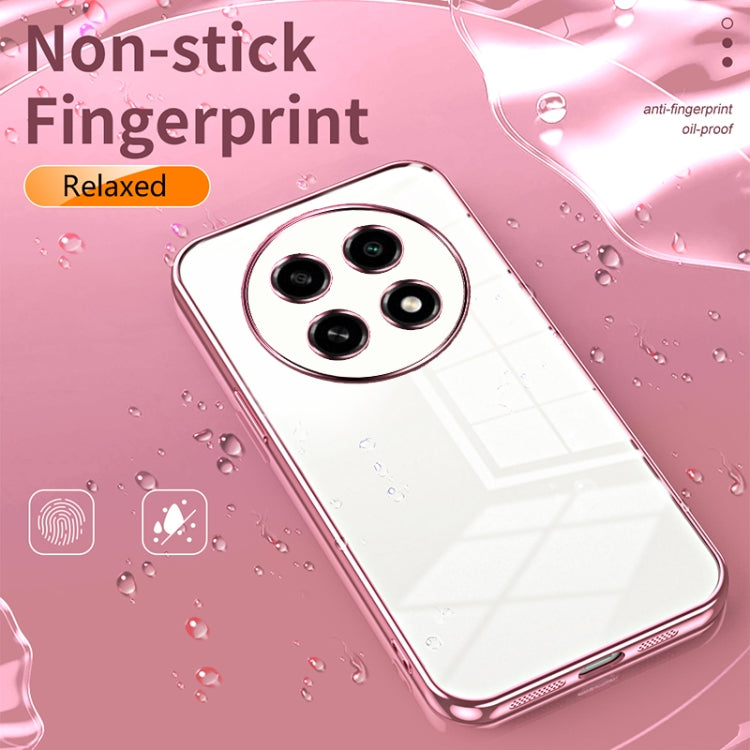 For OPPO A2 Pro Transparent Plating Fine Hole Phone Case(Black) - A2 Pro Cases by PMC TechLife | Online Shopping South Africa | PMC TechLife | Buy Now Pay Later Mobicred