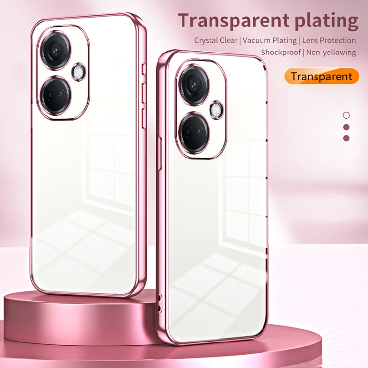 For OPPO K11 Transparent Plating Fine Hole Phone Case(Black) - OPPO Cases by PMC TechLife | Online Shopping South Africa | PMC TechLife | Buy Now Pay Later Mobicred