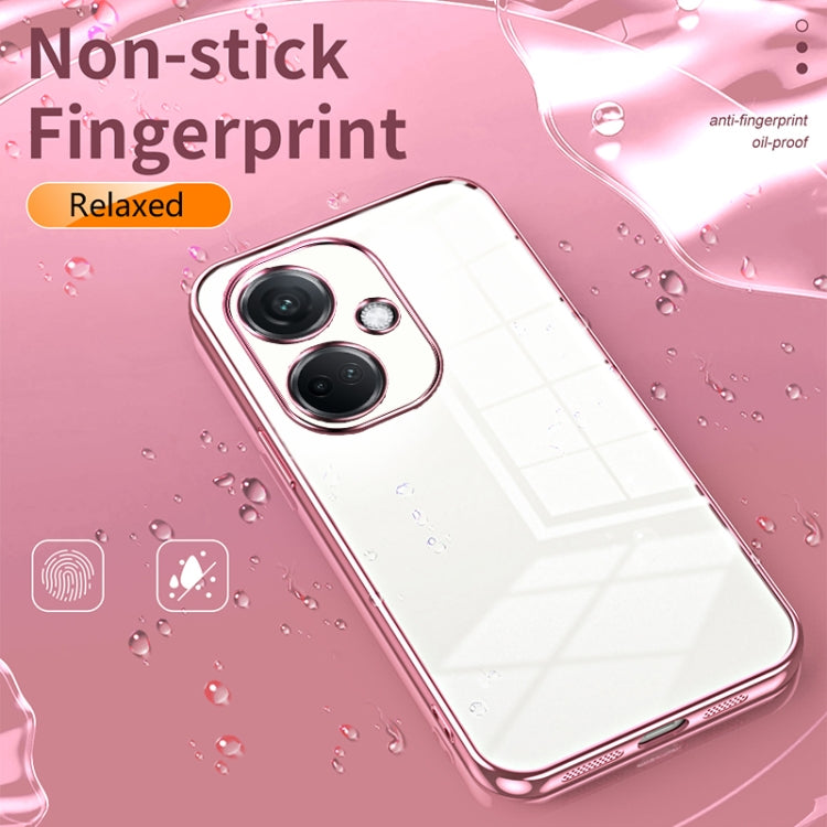 For OPPO K11 Transparent Plating Fine Hole Phone Case(Black) - OPPO Cases by PMC TechLife | Online Shopping South Africa | PMC TechLife | Buy Now Pay Later Mobicred