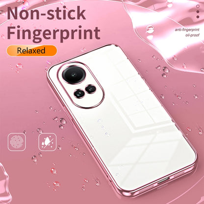 For OPPO Reno10 5G/Reno10 Pro 5G Global Transparent Plating Fine Hole Phone Case(Transparent) - OPPO Cases by PMC Jewellery | Online Shopping South Africa | PMC Jewellery | Buy Now Pay Later Mobicred