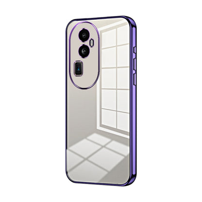 For OPPO Reno10 Pro+ Transparent Plating Fine Hole Phone Case(Purple) - OPPO Cases by PMC Jewellery | Online Shopping South Africa | PMC Jewellery | Buy Now Pay Later Mobicred