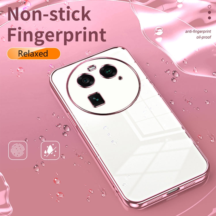 For OPPO Find X6 Transparent Plating Fine Hole Phone Case(Gold) - OPPO Cases by PMC TechLife | Online Shopping South Africa | PMC TechLife | Buy Now Pay Later Mobicred