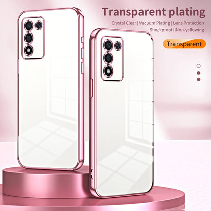 For OPPO K9s / K10 Energy Transparent Plating Fine Hole Phone Case(Pink) - OPPO Cases by PMC Jewellery | Online Shopping South Africa | PMC Jewellery | Buy Now Pay Later Mobicred