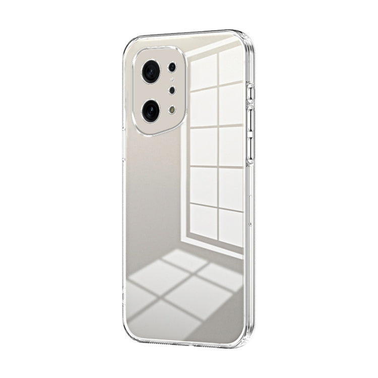 For OPPO Find X5 Transparent Plating Fine Hole Phone Case(Transparent) - OPPO Cases by PMC Jewellery | Online Shopping South Africa | PMC Jewellery | Buy Now Pay Later Mobicred