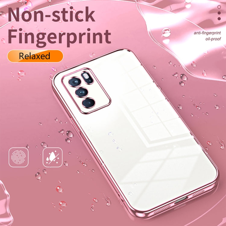 For OPPO Reno6 Pro Indian  Transparent Plating Fine Hole Phone Case(Gold) - OPPO Cases by PMC Jewellery | Online Shopping South Africa | PMC Jewellery | Buy Now Pay Later Mobicred