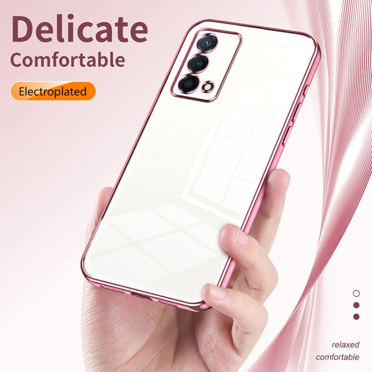 For OPPO K9 Transparent Plating Fine Hole Phone Case(Gold) - OPPO Cases by PMC TechLife | Online Shopping South Africa | PMC TechLife | Buy Now Pay Later Mobicred