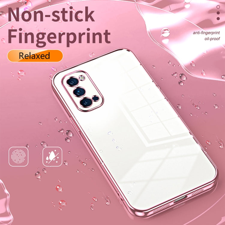 For OPPO Reno4 Pro Transparent Plating Fine Hole Phone Case(Transparent) - free shipping - PMC TechLife - Order now!