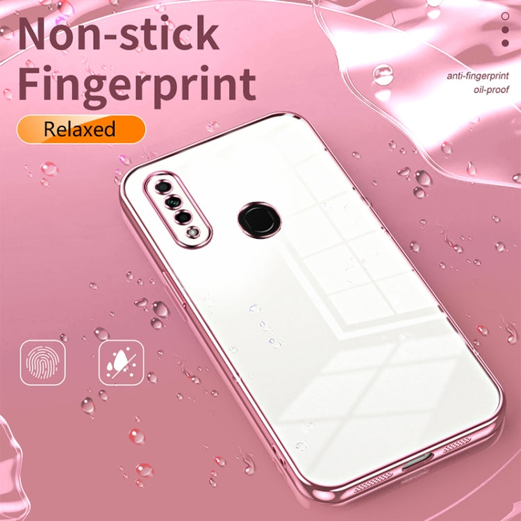 For OPPO A8 / A31 2020 Transparent Plating Fine Hole Phone Case(Black) - OPPO Cases by PMC TechLife | Online Shopping South Africa | PMC TechLife | Buy Now Pay Later Mobicred