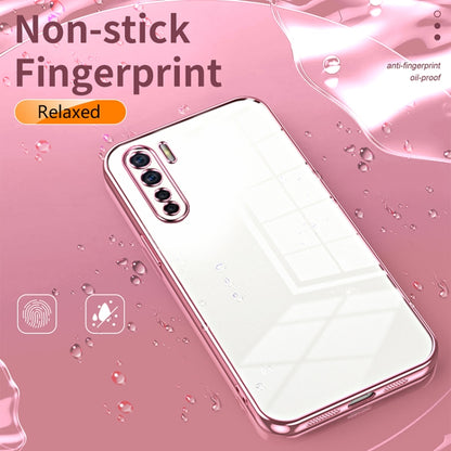 For OPPO A91 Transparent Plating Fine Hole Phone Case(Silver) - OPPO Cases by PMC Jewellery | Online Shopping South Africa | PMC Jewellery | Buy Now Pay Later Mobicred