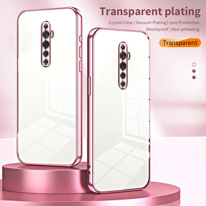 For OPPO Reno2 Z / Reno2 F Transparent Plating Fine Hole Phone Case(Purple) - OPPO Cases by PMC Jewellery | Online Shopping South Africa | PMC Jewellery | Buy Now Pay Later Mobicred