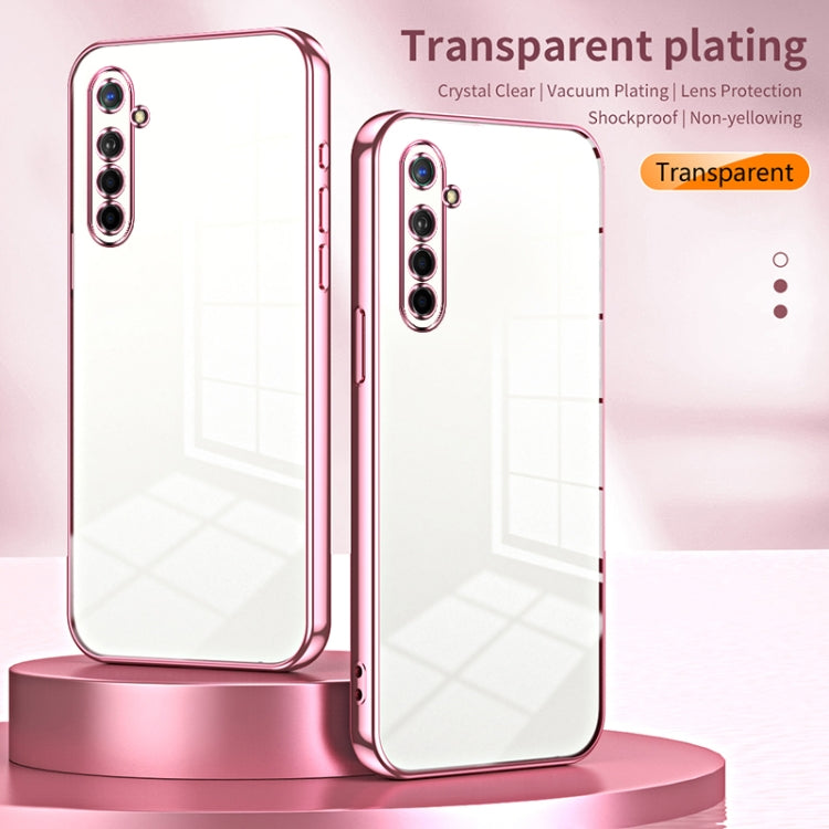 For OPPO K5 / Realme XT/XT 730G Transparent Plating Fine Hole Phone Case(Blue) - OPPO Cases by PMC TechLife | Online Shopping South Africa | PMC TechLife | Buy Now Pay Later Mobicred