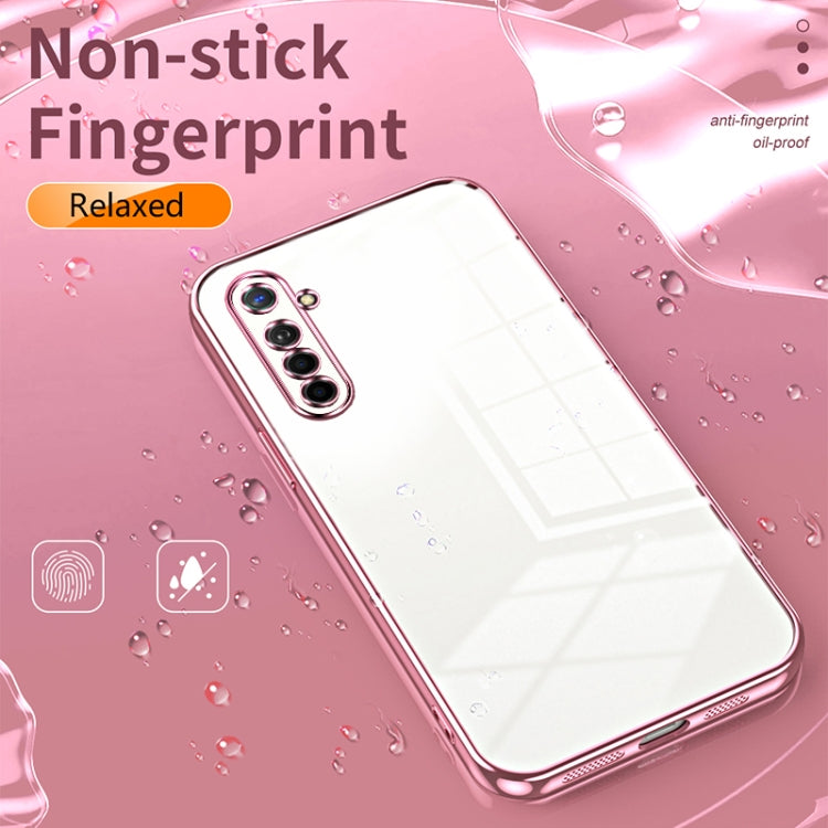 For OPPO K5 / Realme XT/XT 730G Transparent Plating Fine Hole Phone Case(Blue) - OPPO Cases by PMC TechLife | Online Shopping South Africa | PMC TechLife | Buy Now Pay Later Mobicred
