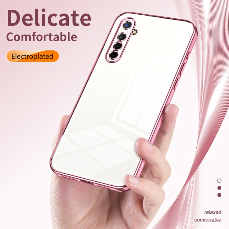 For OPPO K5 / Realme XT/XT 730G Transparent Plating Fine Hole Phone Case(Blue) - OPPO Cases by PMC TechLife | Online Shopping South Africa | PMC TechLife | Buy Now Pay Later Mobicred