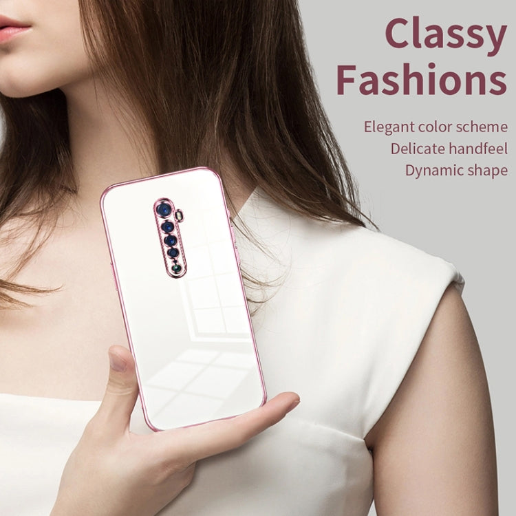 For OPPO Reno2 Transparent Plating Fine Hole Phone Case(Purple) - OPPO Cases by PMC TechLife | Online Shopping South Africa | PMC TechLife | Buy Now Pay Later Mobicred