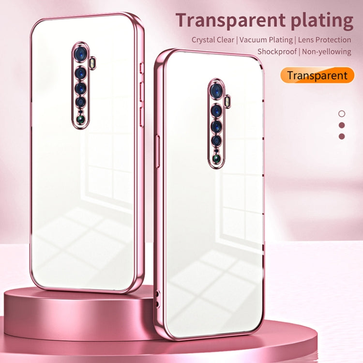For OPPO Reno2 Transparent Plating Fine Hole Phone Case(Black) - OPPO Cases by PMC TechLife | Online Shopping South Africa | PMC TechLife | Buy Now Pay Later Mobicred