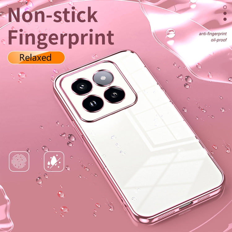 For Xiaomi 14 Pro Transparent Plating Fine Hole Phone Case(Black) - 14 Pro Cases by PMC TechLife | Online Shopping South Africa | PMC TechLife | Buy Now Pay Later Mobicred