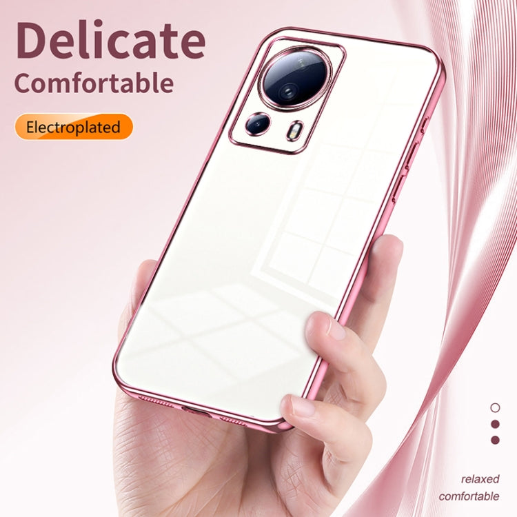 For Xiaomi Civi 2 / 13 Lite Transparent Plating Fine Hole Phone Case(Gold) - 13 Lite Cases by PMC Jewellery | Online Shopping South Africa | PMC Jewellery | Buy Now Pay Later Mobicred