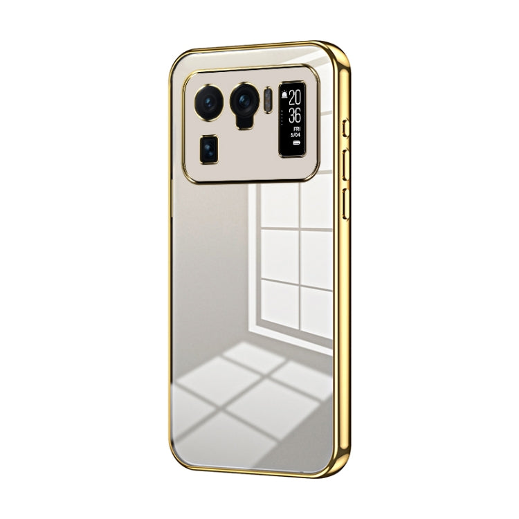 For Xiaomi Mi 11 Ultra Transparent Plating Fine Hole Phone Case(Gold) - Xiaomi Cases by PMC Jewellery | Online Shopping South Africa | PMC Jewellery