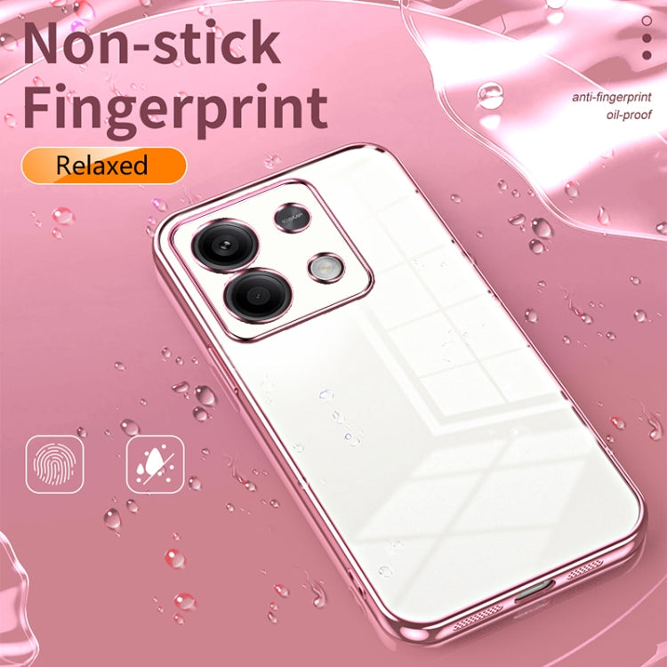For Xiaomi Redmi Note 13 5G Transparent Plating Fine Hole Phone Case(Gold) - Note 13 Cases by PMC TechLife | Online Shopping South Africa | PMC TechLife