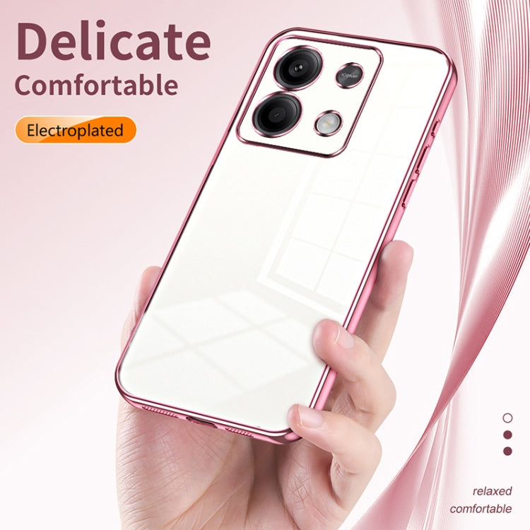 For Xiaomi Redmi Note 13 5G Transparent Plating Fine Hole Phone Case(Gold) - Note 13 Cases by PMC TechLife | Online Shopping South Africa | PMC TechLife