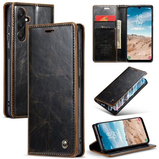 For Samsung Galaxy A25 CaseMe 003 Crazy Horse Texture Flip Leather Phone Case(Coffee) - Galaxy Phone Cases by CaseMe | Online Shopping South Africa | PMC Jewellery | Buy Now Pay Later Mobicred