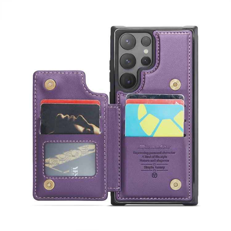 For Samsung Galaxy S24 Ultra 5G CaseMe C22 PC+TPU Business Style RFID Anti-theft Leather Phone Case(Purple) - Galaxy S24 Ultra 5G Cases by CaseMe | Online Shopping South Africa | PMC Jewellery | Buy Now Pay Later Mobicred