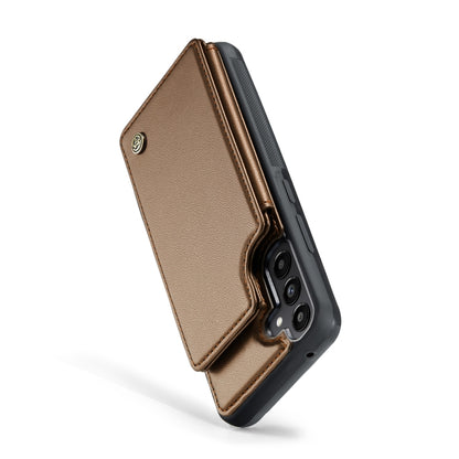 For Samsung Galaxy A55 5G CaseMe C22 PC+TPU Business Style RFID Anti-theft Leather Phone Case(Brown) - Galaxy Phone Cases by CaseMe | Online Shopping South Africa | PMC Jewellery | Buy Now Pay Later Mobicred