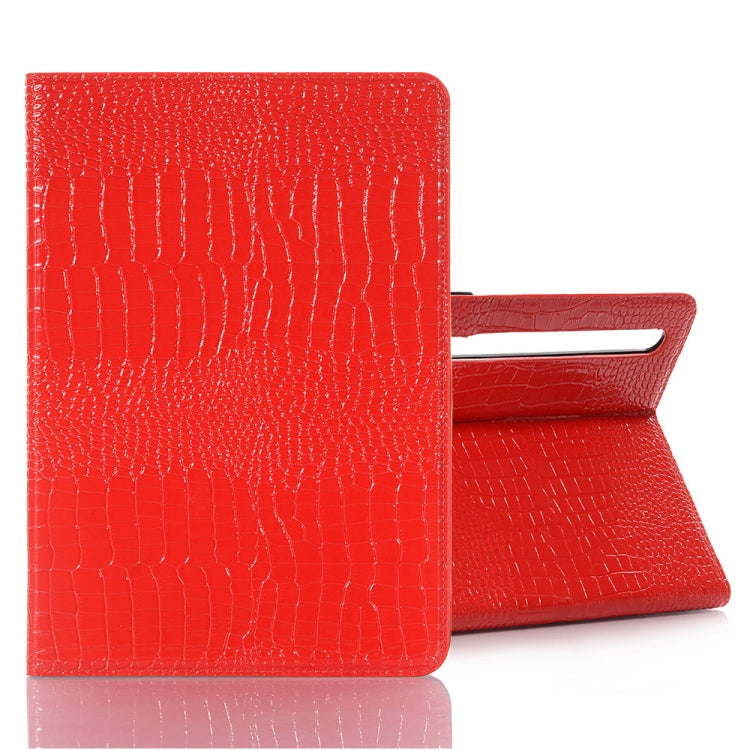 For Samsung Galaxy Tab S9 FE Crocodile Texture Leather Tablet Case(Red) - Galaxy Tab S9 FE by PMC Jewellery | Online Shopping South Africa | PMC Jewellery | Buy Now Pay Later Mobicred