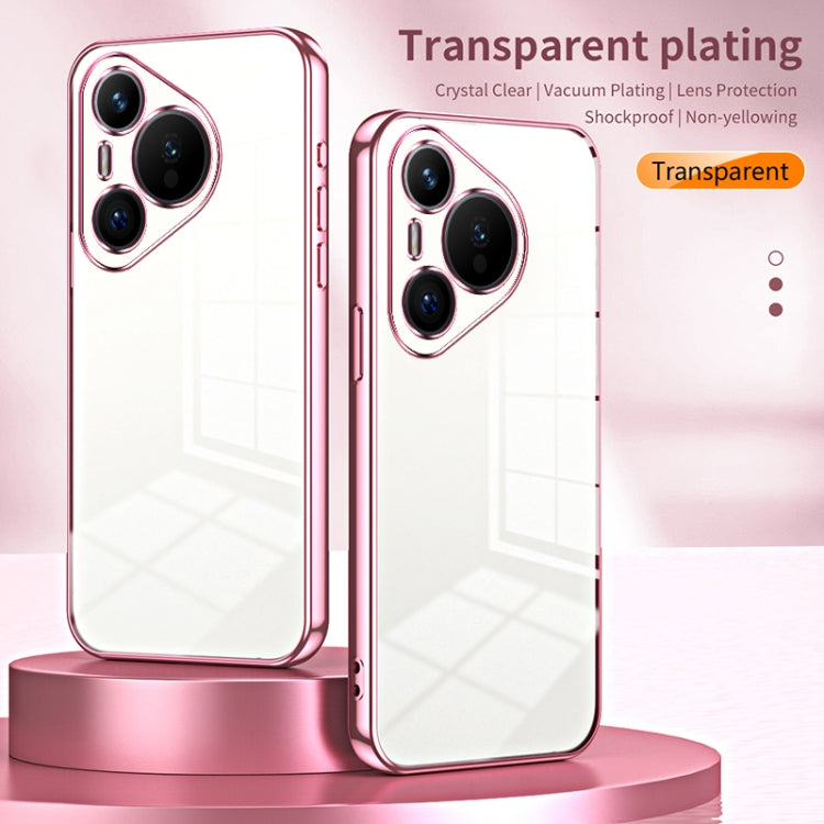 For Huawei Pura 70 Transparent Plating Fine Hole Phone Case(Purple) - Huawei Cases by PMC Jewellery | Online Shopping South Africa | PMC Jewellery | Buy Now Pay Later Mobicred